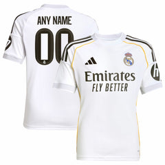 Real Madrid Youth 2025/26 Home Replica Custom Jersey White | Adidas discount