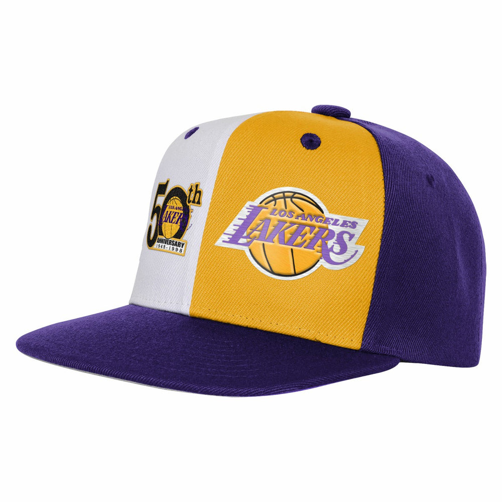 Los Angeles Lakers Youth 50th Anniversary Duo Front Snapback Hat Purple - NBA
