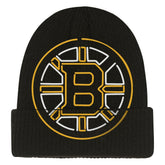 Boston Bruins Mitchell & Ness Youth Neon Line Lights Cuffed Knit Hat - Black - NHL