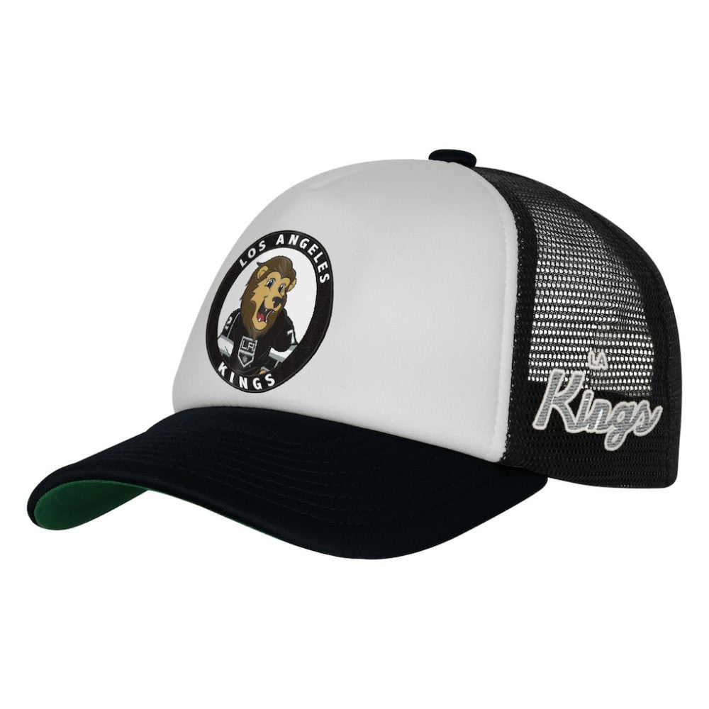 Los Angeles Kings Mitchell & Ness Youth Mascot Adjustable Trucker Hat - White - NHL