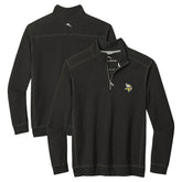 Minnesota Vikings Big & Tall Montego Bay Half-Zip Pullover Black | Tommy Bahama