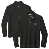 Buffalo Bills Big & Tall Montego Bay Half-Zip Pullover Black | Tommy Bahama