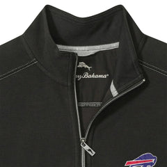 Buffalo Bills Big & Tall Montego Bay Half-Zip Pullover Black | Tommy Bahama