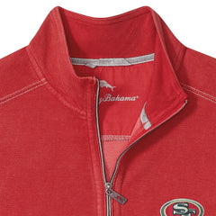 San Francisco 49ers Big & Tall Montego Bay Half-Zip Pullover Scarlet | Tommy Bahama