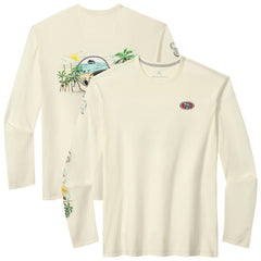 San Francisco 49ers Oasis Endzone Lux Long Sleeve T-Shirt Cream | Tommy Bahama
