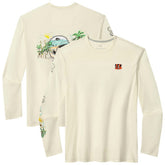 Cincinnati Bengals Oasis Endzone Lux Long Sleeve T-Shirt Cream | Tommy Bahama