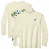 Detroit Lions Oasis Endzone Lux Long Sleeve T-Shirt Cream | Tommy Bahama