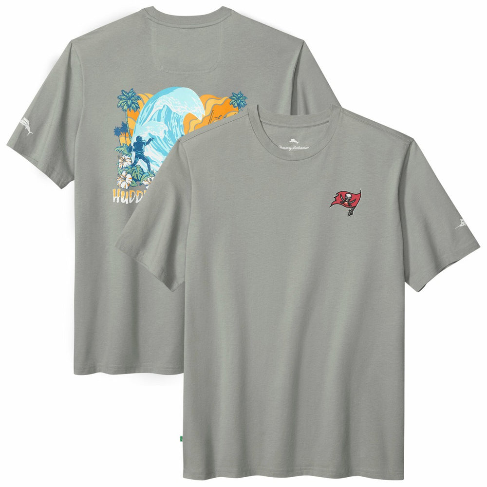 Tampa Bay Buccaneers Huddle & Hang Tens T-Shirt Gray | Tommy Bahama