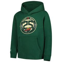 Minnesota Wild Mitchell & Ness Youth 25 Year Hoodie - Green - NHL