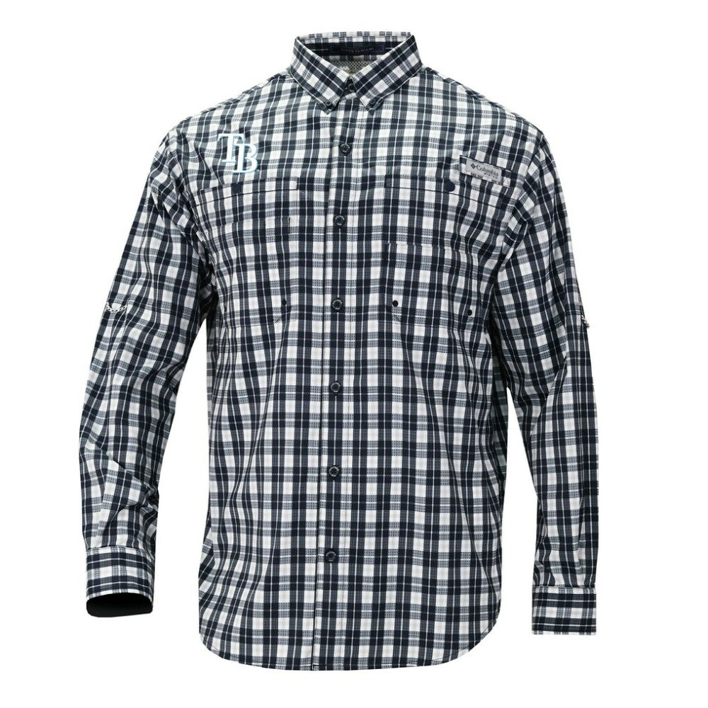 Tampa Bay Rays Columbia Super Tamiami Omni-Shade Long Sleeve Button-Down Shirt - MLB