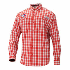Toronto Blue Jays Columbia Super Tamiami Omni-Shade Long Sleeve Button-Down Shirt - MLB