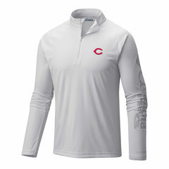 Cincinnati Reds Columbia Terminal Tackle Omni-Wick Raglan Quarter-Zip Pullover - MLB