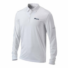 Miami Marlins Columbia Omni-Wick Pin High Long Sleeve Polo - MLB