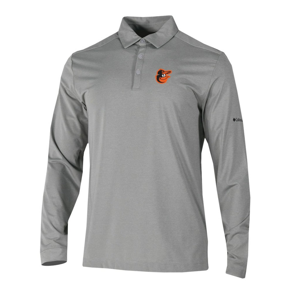 Baltimore Orioles Columbia Omni-Wick Pin High Long Sleeve Polo - MLB