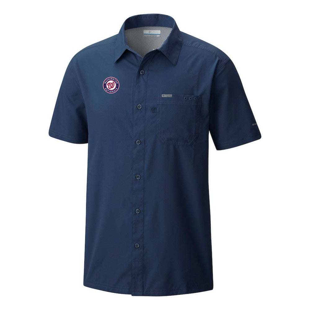 Washington Nationals Columbia Slack Tide Omni-Wick Button-Up Camp Shirt - MLB