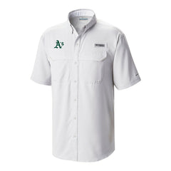 Athletics Columbia Omni-Wick Low Drag Offshore Button-Up Shirt - MLB
