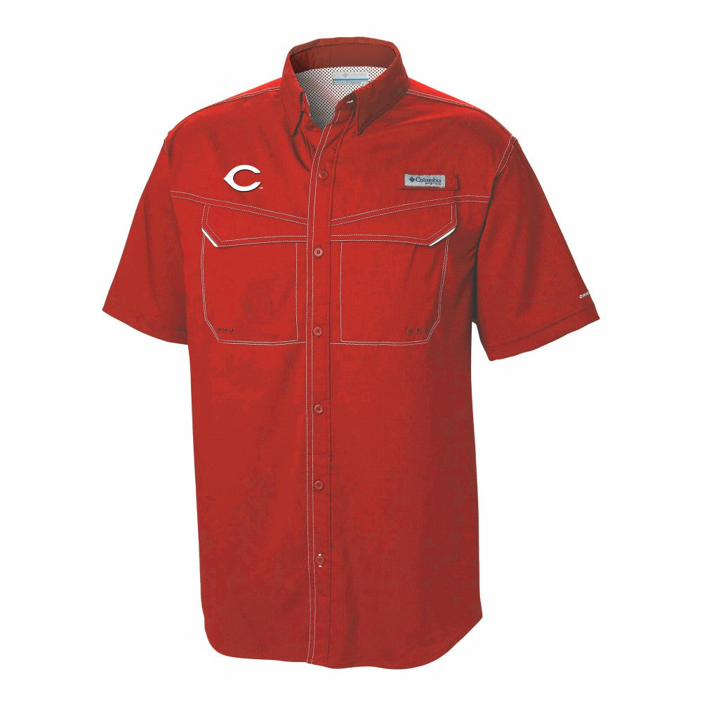 Cincinnati Reds Columbia Omni-Wick Low Drag Offshore Button-Up Shirt - MLB