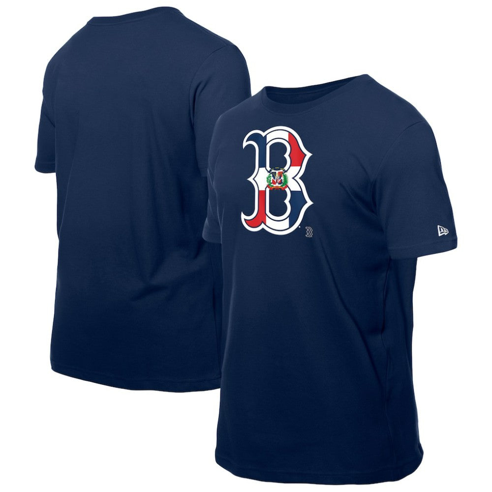 Boston Red Sox New Era Dominican Republic Flag Logo T-Shirt - MLB