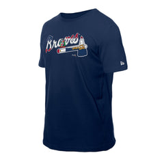 Atlanta Braves New Era Dominican Republic Flag Logo T-Shirt - MLB