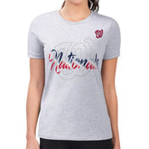 Washington Nationals G-III 4Her by Carl Banks Women's Super-Slim Fit Lightweight Shadow Logo Graphic T-Shirt - MLB