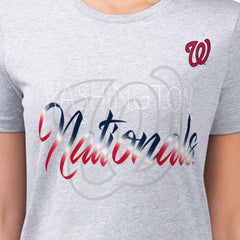 Washington Nationals G-III 4Her by Carl Banks Women's Super-Slim Fit Lightweight Shadow Logo Graphic T-Shirt - MLB