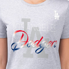 Los Angeles Dodgers G-III 4Her by Carl Banks Women's Super-Slim Fit Lightweight Shadow Logo Graphic T-Shirt - MLB
