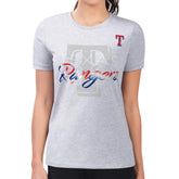 Texas Rangers G-III 4Her by Carl Banks Women's Super-Slim Fit Lightweight Shadow Logo Graphic T-Shirt - MLB