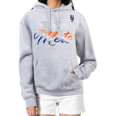 New York Mets G-III 4Her by Carl Banks Women's Shadow Logo Graphic Pullover Hoodie - MLB