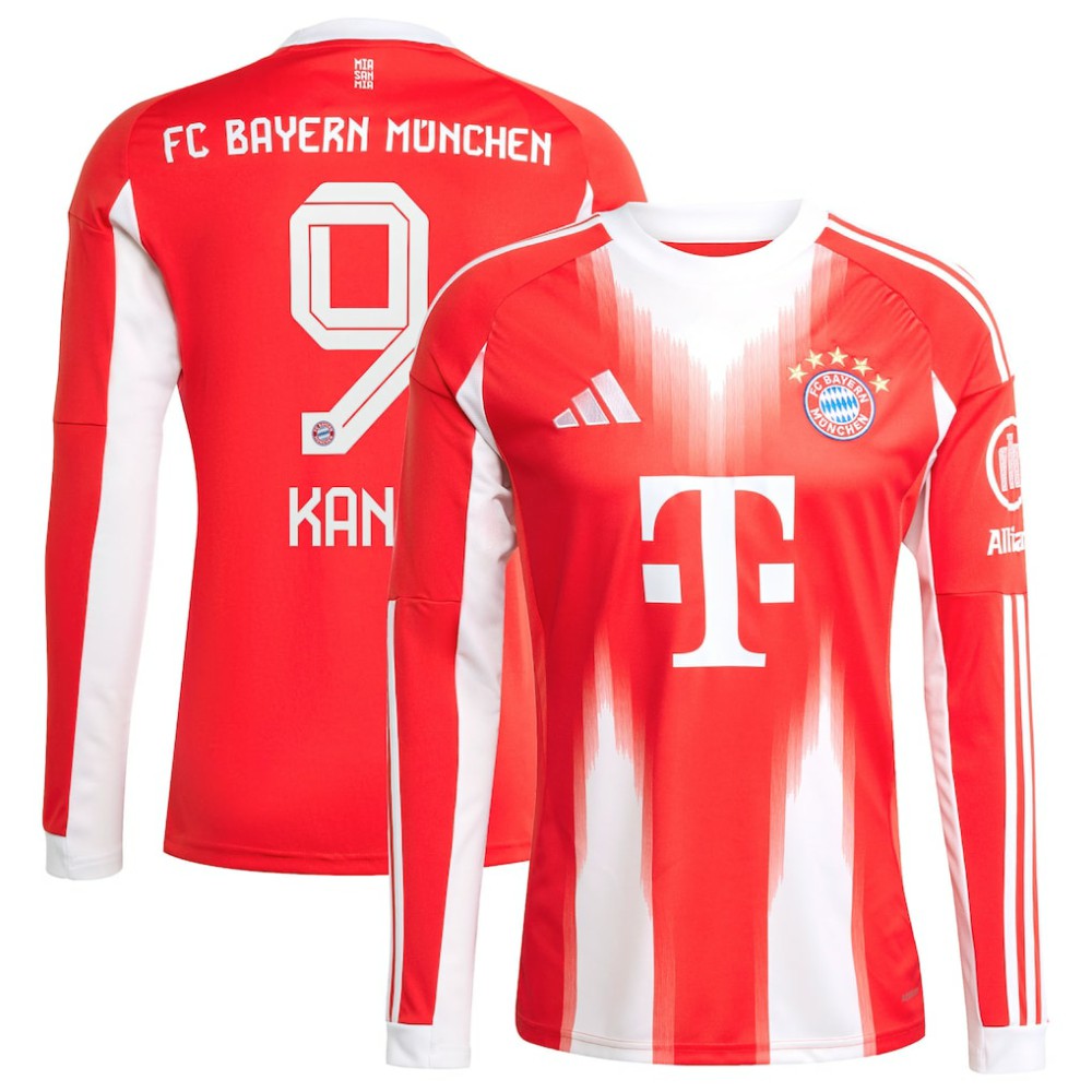 Harry Kane Bayern Munich 2025/26 Home Replica Long Sleeve Jersey Red | Adidas cheap
