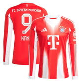 Harry Kane Bayern Munich 2025/26 Home Replica Long Sleeve Jersey Red | Adidas cheap