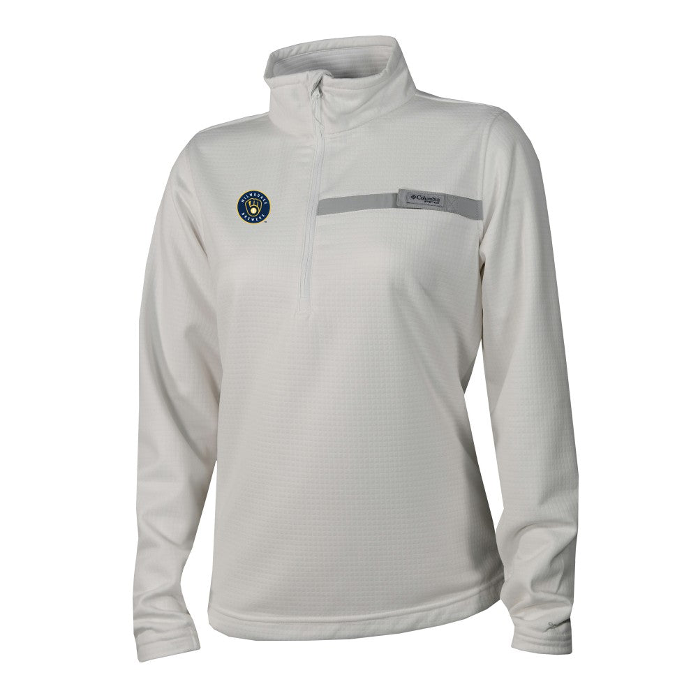 Milwaukee Brewers Columbia Women's Skiff Guide Fleece Half-Zip Pullover Jacket - MLB