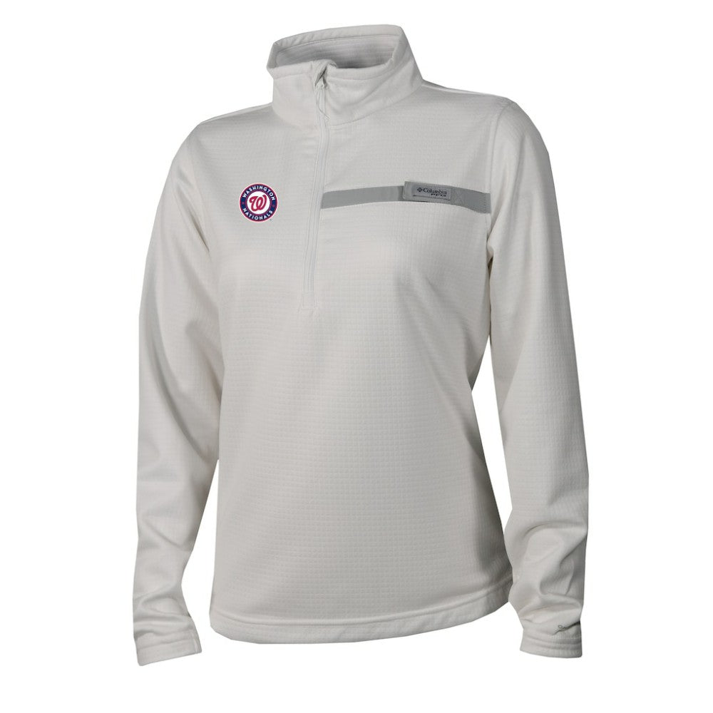 Washington Nationals Columbia Women's Skiff Guide Fleece Half-Zip Pullover Jacket - MLB