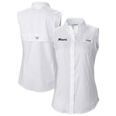 Miami Marlins Columbia Women's Tamiami Sleeveless Shirt - MLB