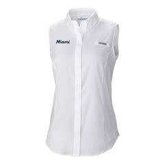 Miami Marlins Columbia Women's Tamiami Sleeveless Shirt - MLB