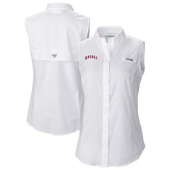 Los Angeles Angels Columbia Women's Tamiami Sleeveless Shirt - MLB