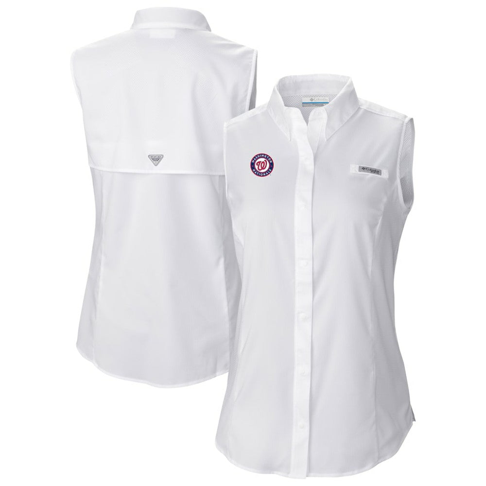 Washington Nationals Columbia Women's Tamiami Sleeveless Shirt - MLB
