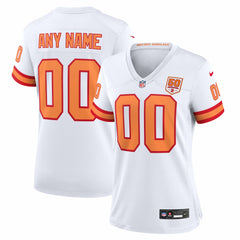76 Tampa Bay Buccaneers Women's 50th Season Alternate Custom Game Jersey White | Nike for Sale