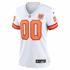 76 Tampa Bay Buccaneers Women's 50th Season Alternate Custom Game Jersey White | Nike for Sale