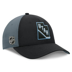 Utah Mammoth Fanatics Utah Badge Adjustable Hat - Black/Charcoal - NHL