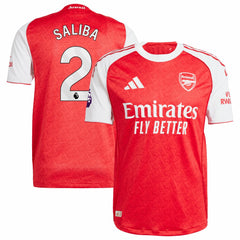 William Saliba Arsenal 2025/26 Home Player Jersey Red | Adidas discount