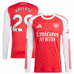 Kai Havertz Arsenal 2025/26 Home Replica Long Sleeve Player Jersey Red | Adidas Sale