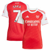 Bukayo Saka Arsenal Women's 2025/26 Home Replica Player Jersey Red | Adidas