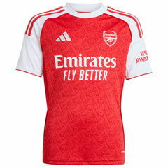 Bukayo Saka Arsenal Youth 2025/26 Home Replica Player Jersey Red | Adidas cheap