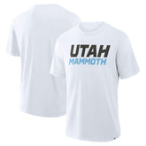 Utah Mammoth Fanatics Wordmark Stadium Slub T-Shirt - White - NHL
