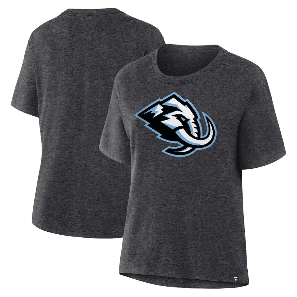 Utah Mammoth Fanatics Women's Primary Logo Legacy T-Shirt - Heather Charcoal - NHL