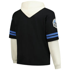 Detroit Lions '47 Big & Tall Split Zone Cornerback V-Neck Hoodie Black | 47 brand