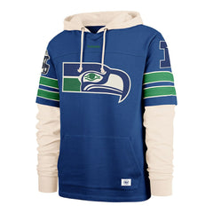 Seattle Seahawks '47 Big & Tall Split Zone Cornerback Hoodie Royal | 47 brand