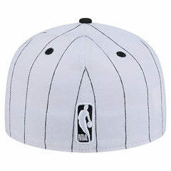 Chicago Bulls Wordmark Pinstripe 59FIFTY Fitted Hat White - NBA