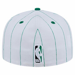 Boston Celtics Wordmark Pinstripe 59FIFTY Fitted Hat White - NBA
