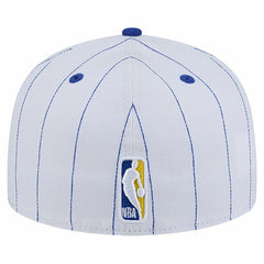 Golden State Warriors Wordmark Pinstripe 59FIFTY Fitted Hat White - NBA